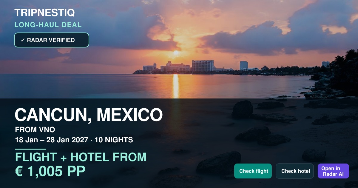 Cancun deal from Vilnius