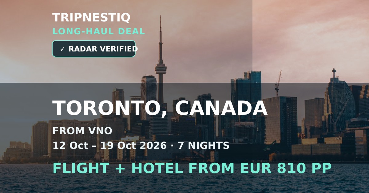 Toronto deal from Vilnius