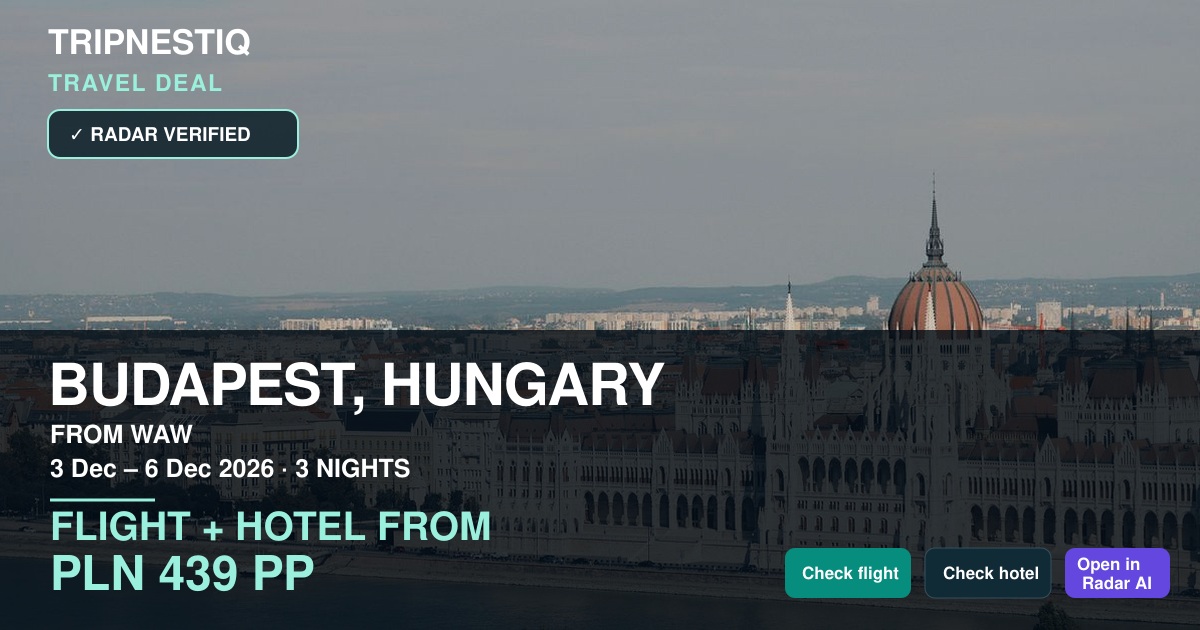 Budapest deal from Warszawa