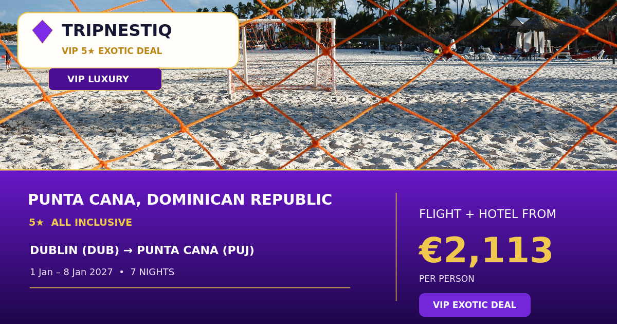 Punta Cana from Dublin — 7 nights, flight + hotel from EUR 2,113 pp