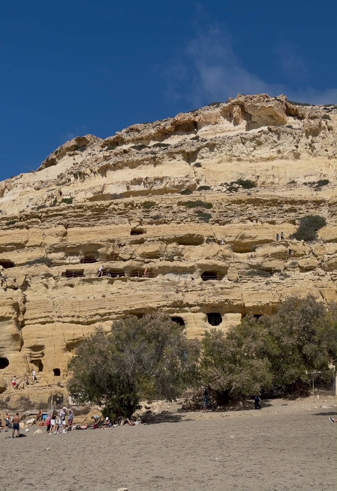 Matala caves and beautiful coastal views in Crete