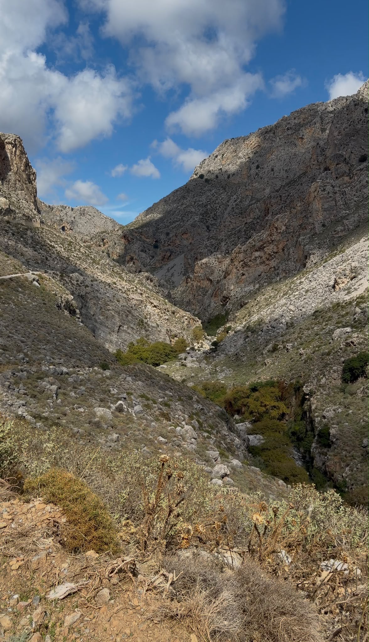 Kourtaliotiko gorge in the mountains of Crete