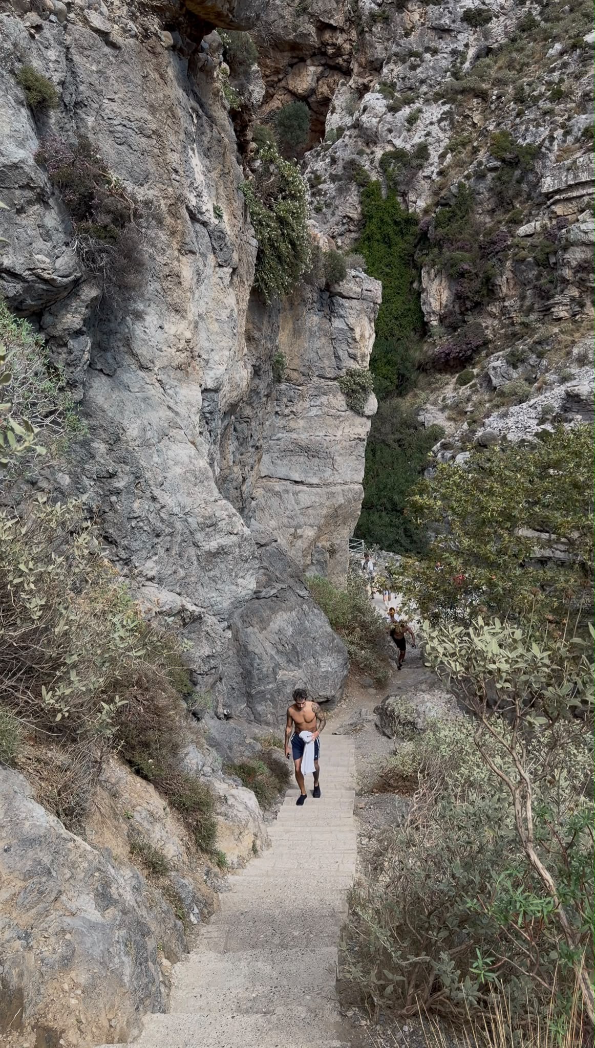 Beautiful natural scenery in a Crete gorge