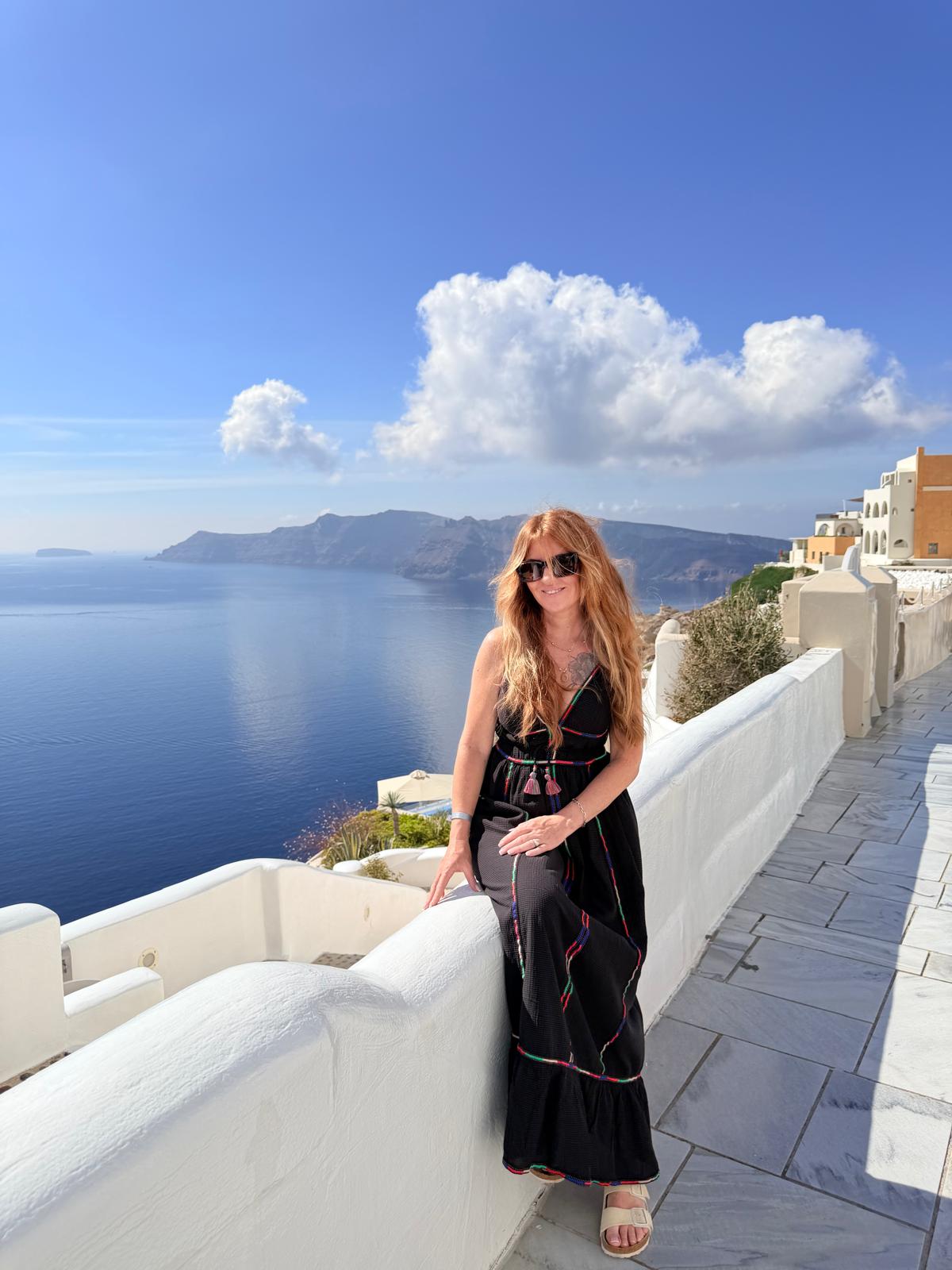 My visit to Oia in Santorini overlooking the blue Aegean Sea